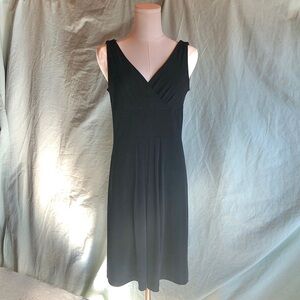 Ann Taylor Elegant Black Sleeveless Midi Dress